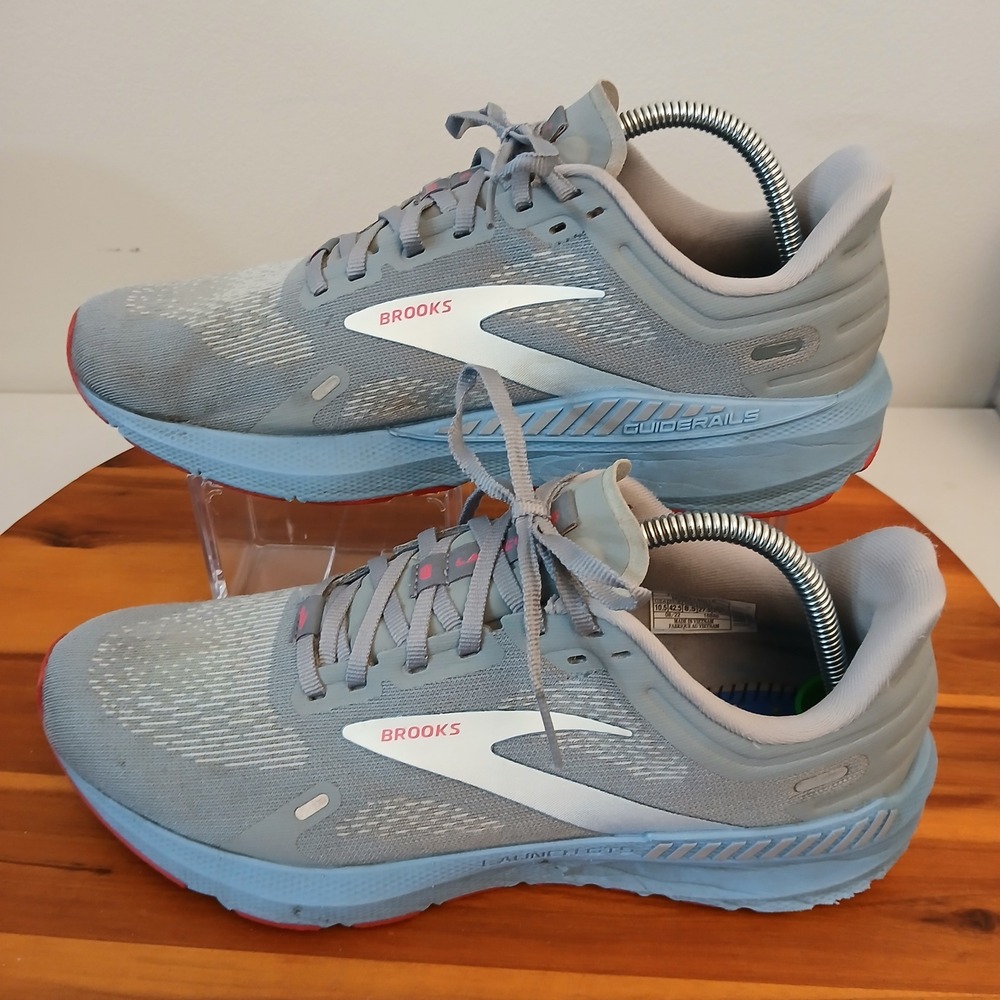 Brooks Launch GTS 9 Womens 10.5 Gray Running Shoes Sneakers 1203741B016